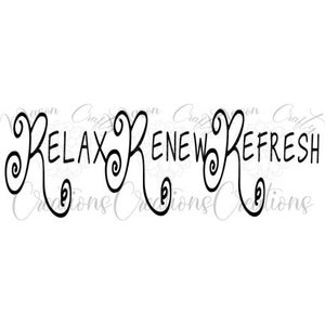 Relax Renew Refresh Aufkleber