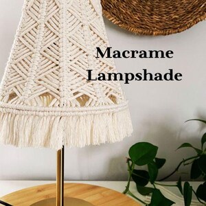 DIY Macrame Lampshade Tutorial PDF | Boho Lamp Shade Pattern | Step by Step Macrame Guide | Instant Download