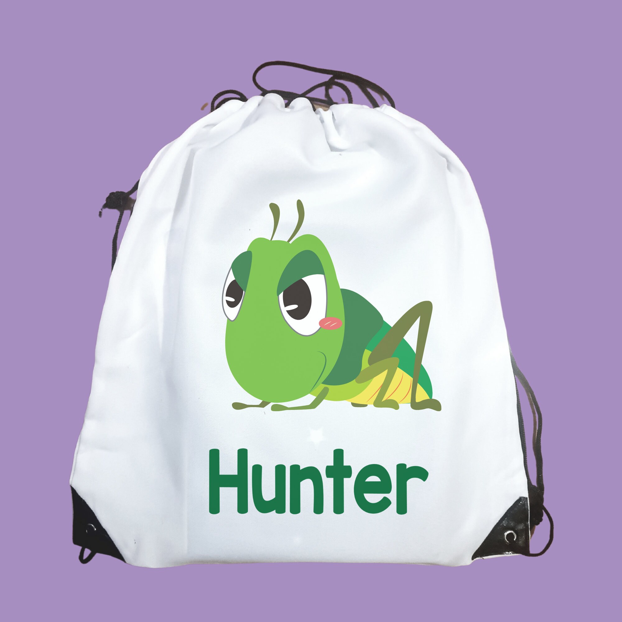 Personalised Drawstring Kids Insect Bag Library Bag Etsy