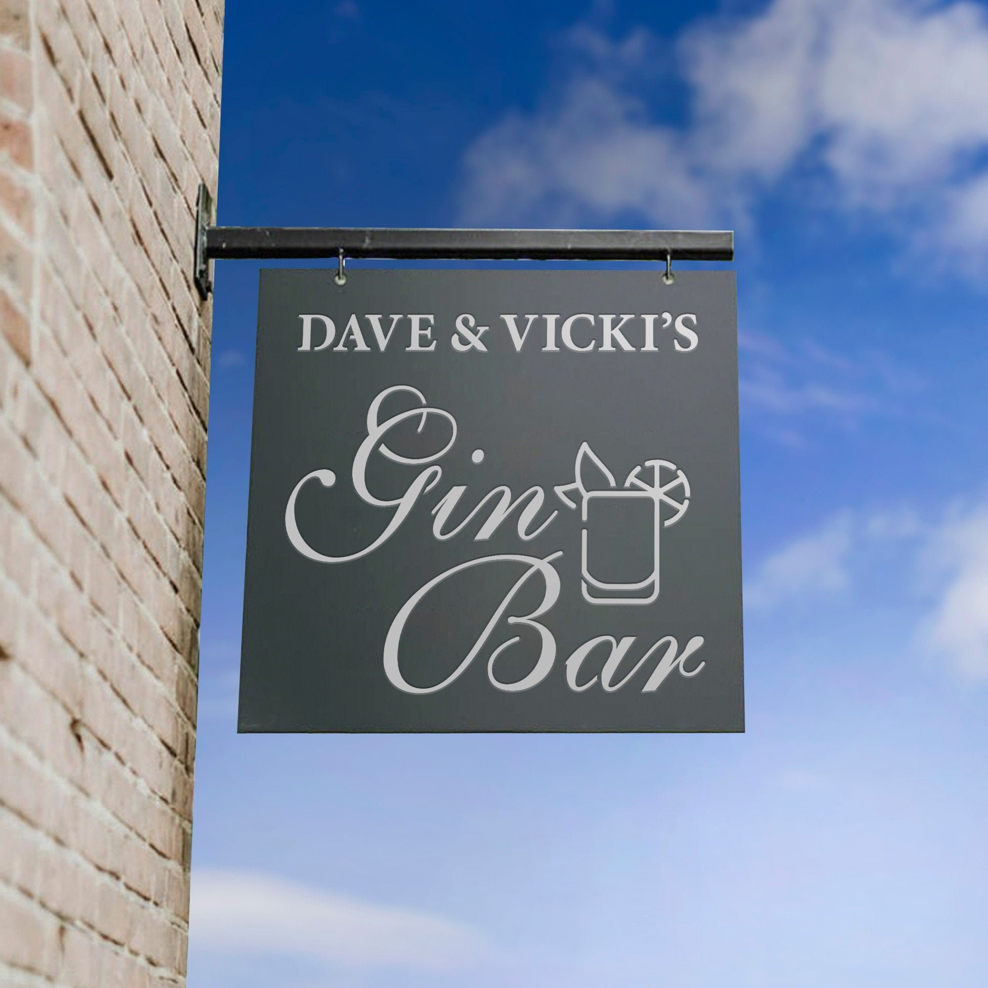 Personalised Hanging Metal Sign 1 or 2 Sided Etsy UK