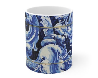 Blue Seville, Seville | Ceramic Mug 11oz | Spain, Andalusia Mug | Spanish Mug | Tiles | Typical blue Sevilla Tiles | Seville, Art