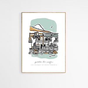 Mogán | Puerto de Mogán | Gran Canaria | Palmas de Gran Canaria | Mogán Port | Canary Islands Posters | Canary Island Poster | Minimalist |