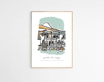 Mogán | Puerto de Mogán | Gran Canaria | Palmas de Gran Canaria | Mogán Port | Canary Islands Posters | Canary Island Poster | Minimalist |