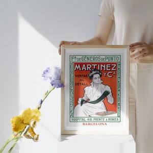 Martínez Ventas al Detall | Hospital 48 | Barcelona | Poster Vintage | Advertising Poster Vintage Spain | Géneros de Punto | Spain |