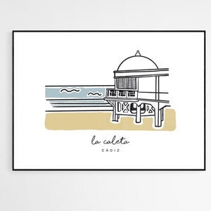 La Caleta | La Caleta, Cádiz, Andalusia, Spain | Spain Art | Andalusia Art | Printable | Digital Print Cádiz | Cádiz Poster | Love Cádiz
