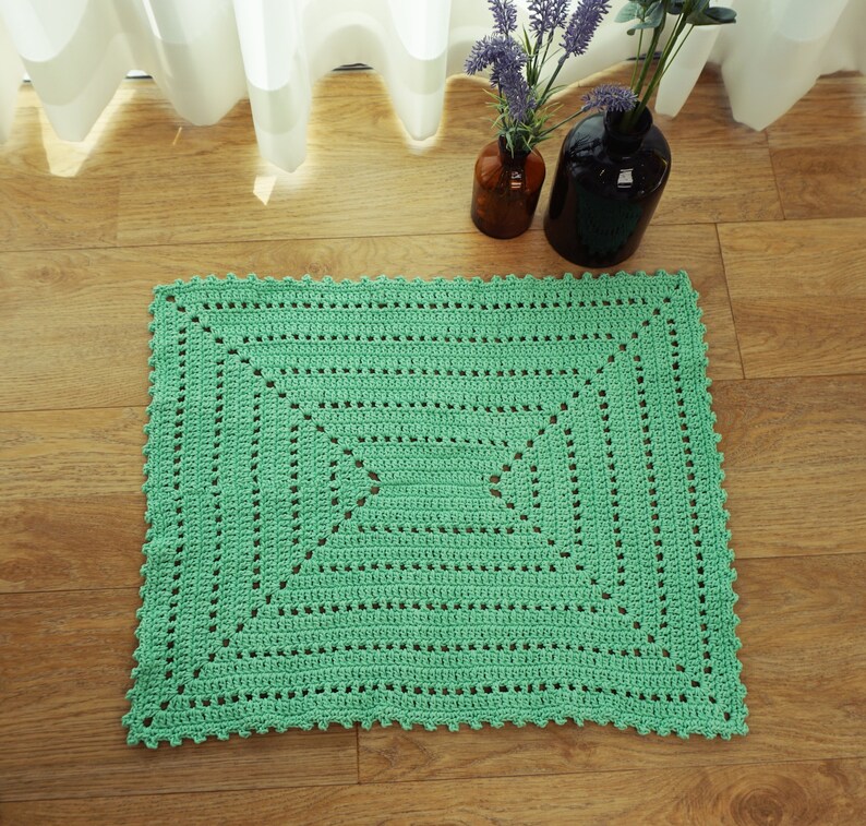 Crochet Rug Pattern/crochet Mat Pattern/ Crochet Table Mat Etsy
