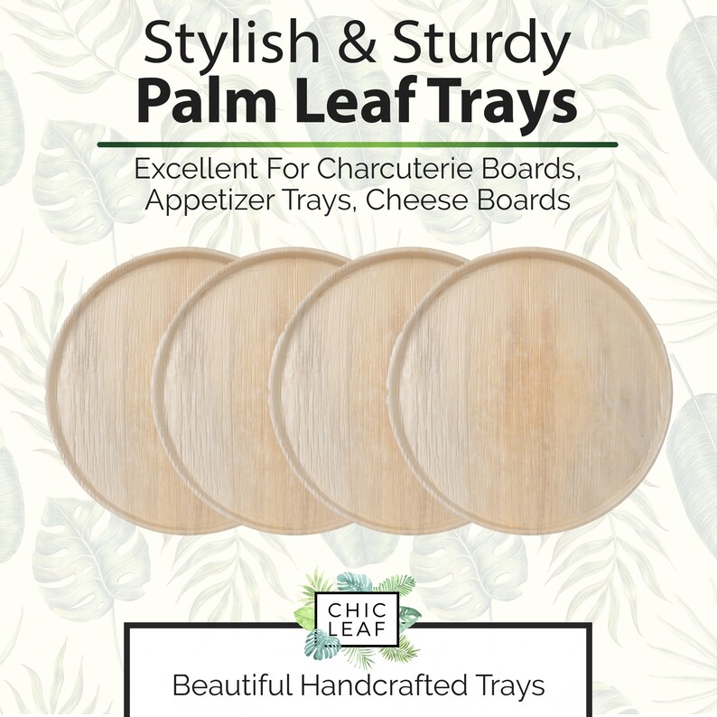 Disposable Charcuterie Boards Palm Leaf Platters Like Bamboo Etsy
