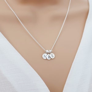Collar con inicial en plata de ley, 2 3 4 dos tres cuatro collar con inicial para niños para mamá, collar de joyería personalizado para madres, regalo