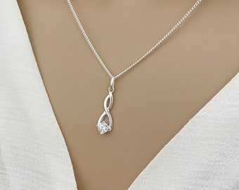 Chain Pendant Necklace Champagne Cubic Zirconia CZ for Women Size 20" Ct 9.54 Chain Pendant Necklace Champagne Cubic Zirconia CZ for Women Size 20" Ct 9.54