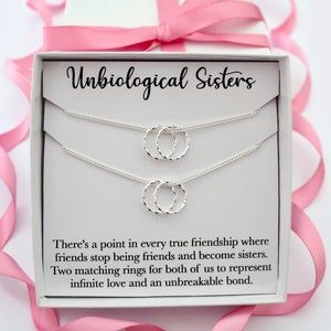 Friendship necklace for 2, best friend necklace jewelry gift, friendship jewelry gift, matching set of two 2 necklaces, gift for two friends