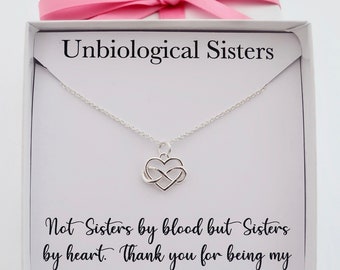 Unbiological sister gift, friendship necklace, best friend necklace gifts jewelry,birthday gift for best friend,unbiological sister necklace