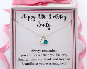 18th birthday gift girl for her, 18th birthday necklace jewelry, gifts for 18 year old girl, 18 birthday, personalised gift, sterling silver