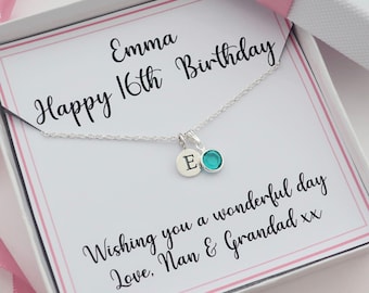 16th birthday gift for her 16th jewellery for sister daughter girls granddaughter, 16th birthday necklace, sweet sixteen 16 birthday gift
