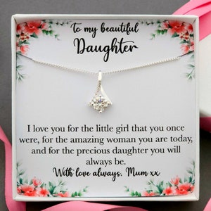Mother daughter necklace jewellery gift, mother and daughter necklace, mum daughter necklace, gift from mum wedding day bride gift birthday