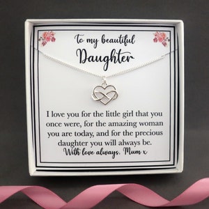 Daughter necklace jewellery gift, mother daughter necklace jewellery gift, necklace gift for daughter from mum,mother and daughter christmas