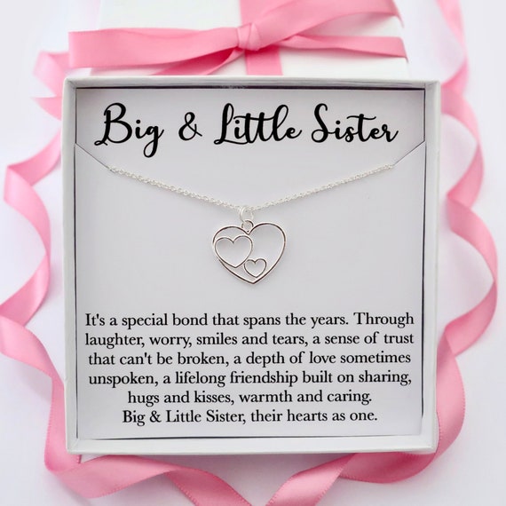 Sister Necklace, Big Sister Birthday Necklace Gift From Little Sister –  Rakva