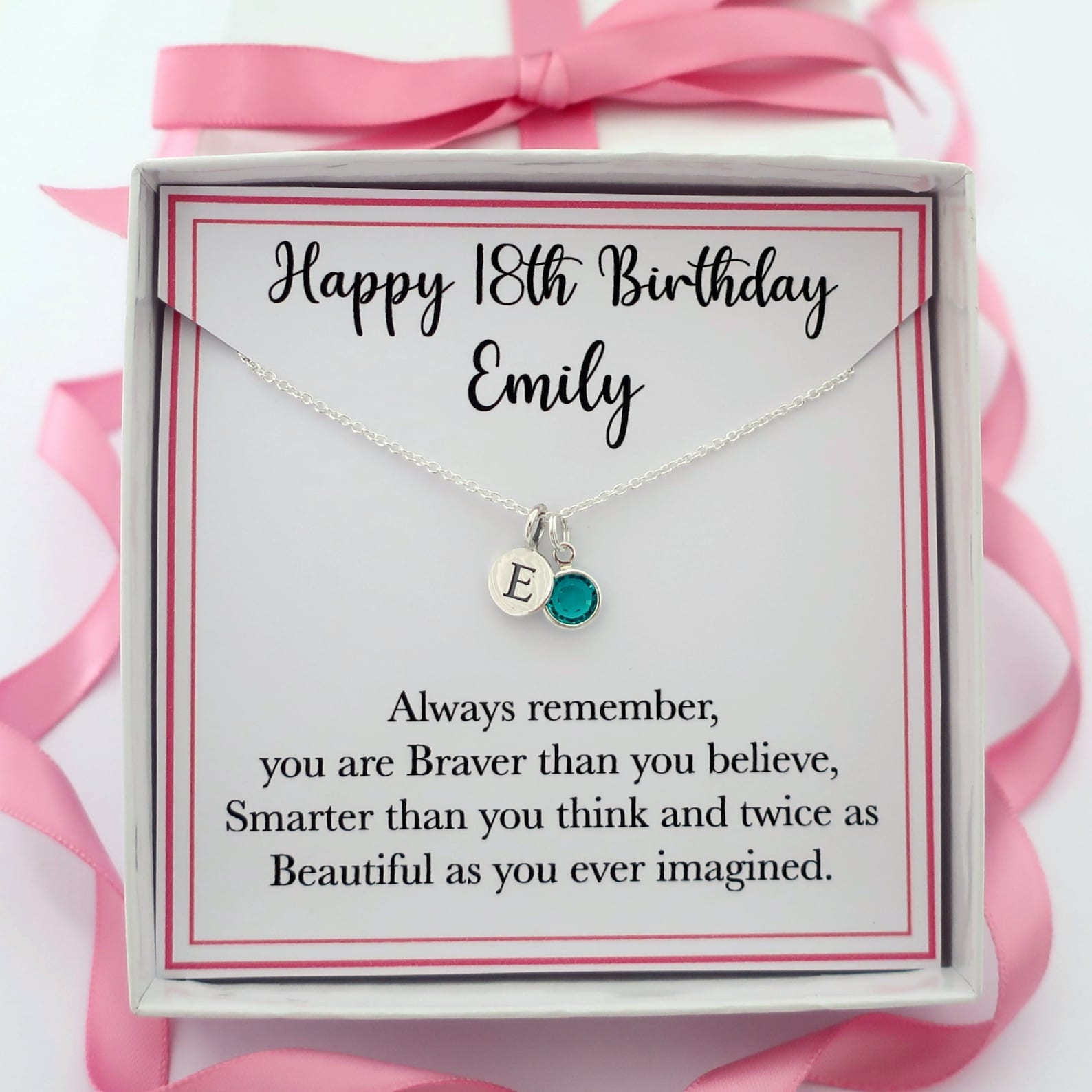 18th Birthday Necklace Jewellery Gift for Girl Her 18th - Etsy