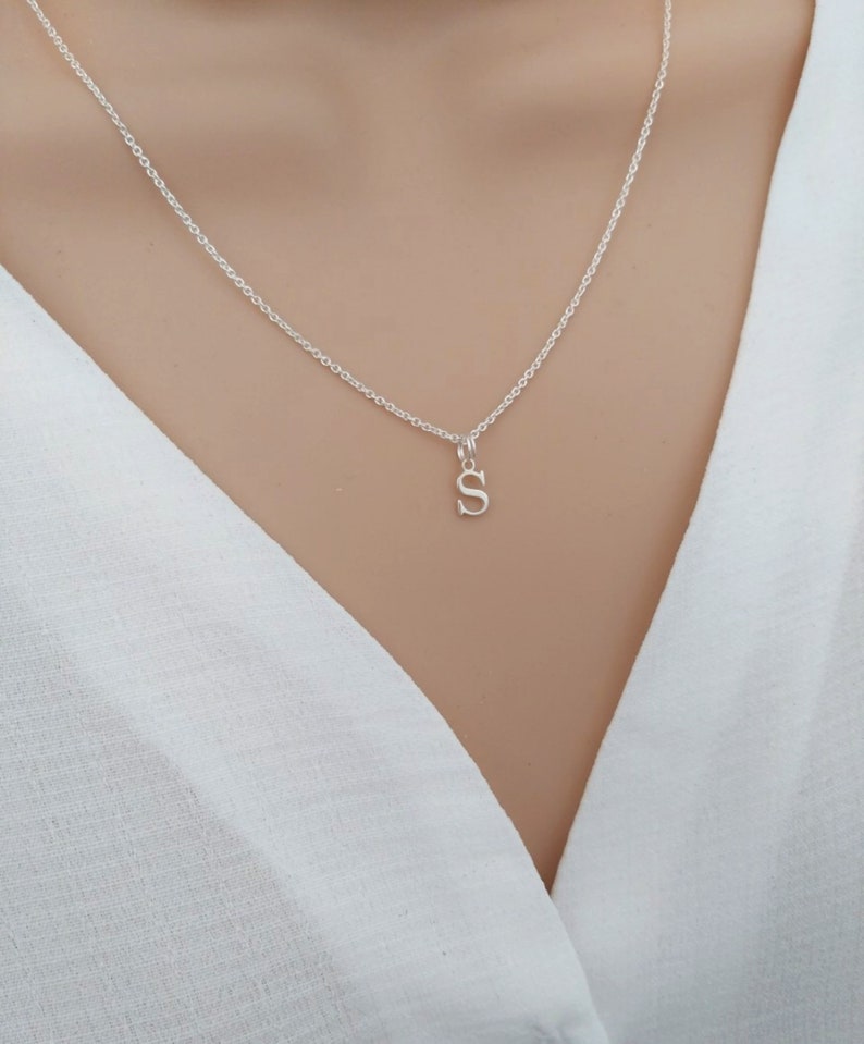 Initial necklace sterling silver silver layered initial Etsy