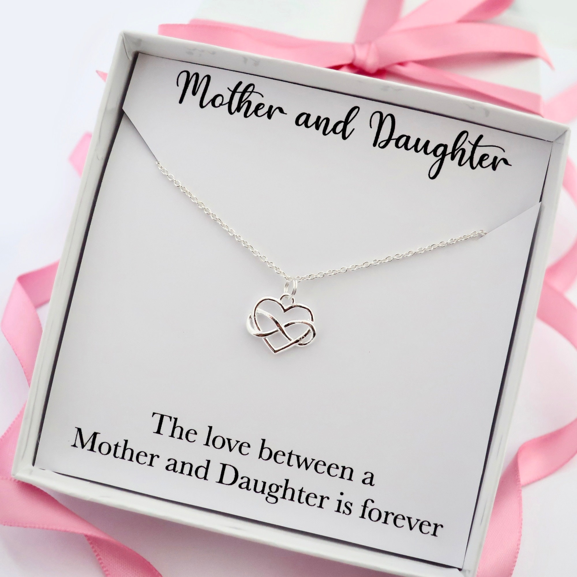Mum Christmas Gift Mother Daughter Necklace Gift Christmas - Etsy UK