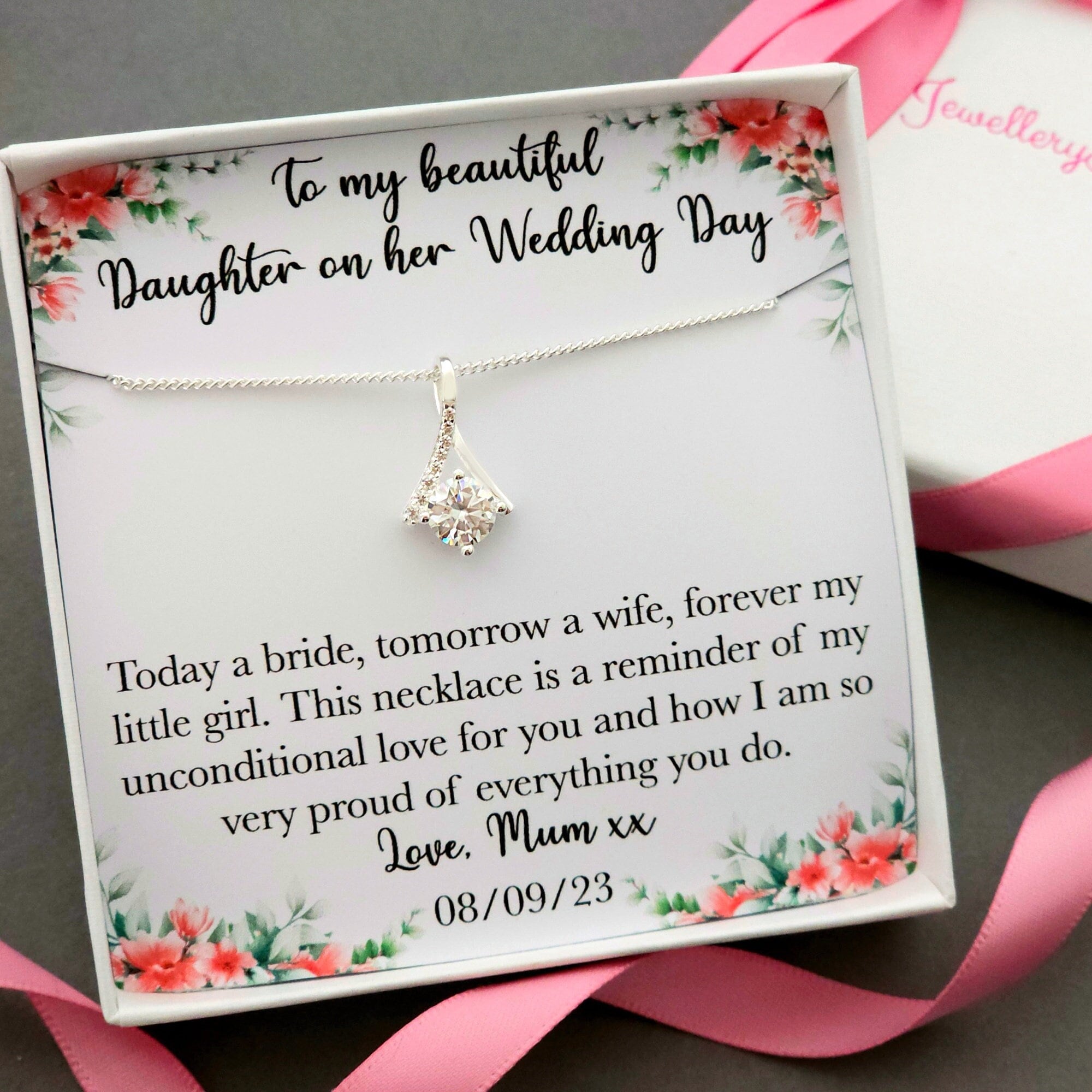 Jewelry for daughter on her wedding day sales