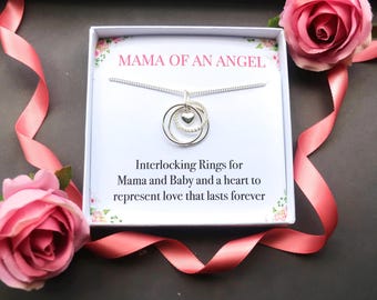 Ali d'angelo per madri, regali di aborto spontaneo, ornamenti per la perdita del bambino, regalo commemorativo per aborto spontaneo (ala di mommyangel argento