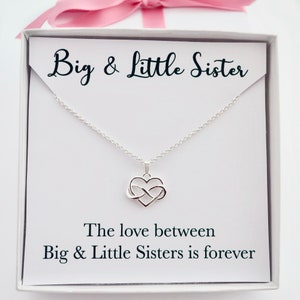 Sister jewelry, sisters necklace, sister gifts, jewellery for sister, big sister birthday wedding gift, infinity necklace sterling silver