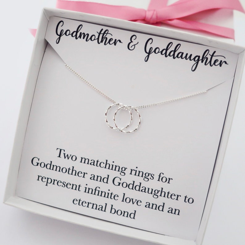 thumbnail image 2 of To My Dear Godmother Necklace - Baptism Christening Gift From Godchild 2 of 10