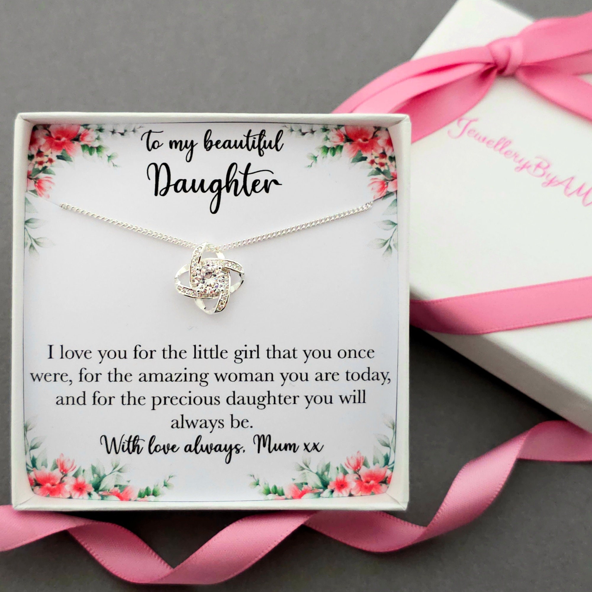 Mother daughter necklace jewellery gift, mother and daughter necklace,mum daughter necklace,wedding day birthday christmas gift for daughter