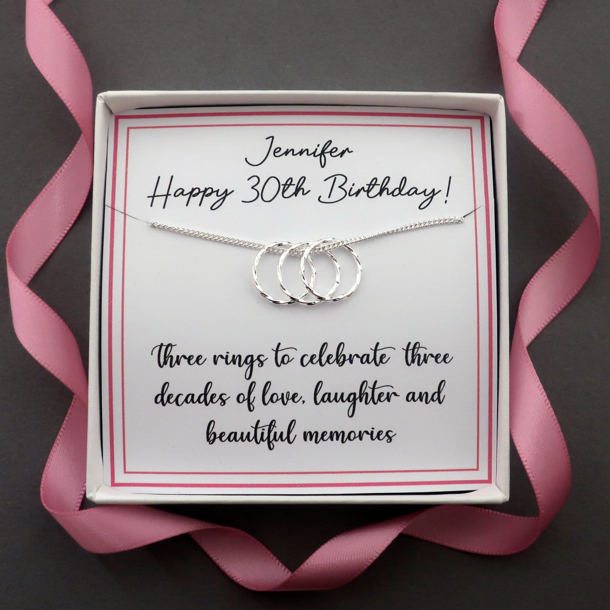 30th Necklace 30th Birthday Gift for Her Daughter Sister - Etsy