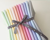 Big Pastel 100 Cotton Fabric Bundle Fat Quarter Layer Cake Charm Pack Solid Squares Mixed Pack