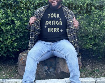 ブラック ベラ キャンバス 3001 モックアップ ブラック モデル モックアップ 黒人男性 モックアップ T シャツ モックアップ アウトドア モックアップ JPG PNG T シャツ モックアップ バンドル Canva モックアップ
