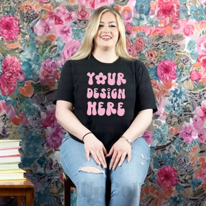 Black Bella Canvas 3001 Mockup T-Shirt Mockup JPG Plus Size Mockup Model Mockup Colorful Mockup Tshirt Mockup Bundle Plus Size Model Mockup