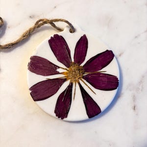 Pressed Flower Ornament, Preserved Flower Keepsake, Boho Window Hanging, Mothers Day Gift,  Dried Flower Gift, Birthday Gift For Mom