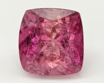 Natural Tourmaline Stone, 1.90 Carat Weight, Cushion Faceted Tourmaline, Loose Tourmaline, Tourmaline For Ring, Size 6.70x6.80x5.90 MM.