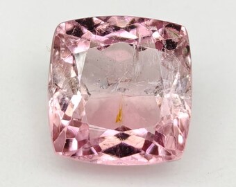 Natural Tourmaline Stone, 2.25 Carat Weight, Cushion Faceted Tourmaline, Loose Tourmaline, Tourmaline For Ring, Size 7.45X7.20X7.87 MM.