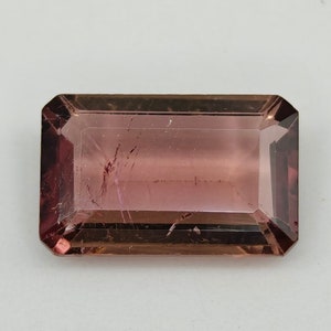 Natural Tourmaline Stone, 3 Carat Weight, Baguette Faceted Tourmaline, Loose Tourmaline, Tourmaline For Ring, Size 11.50x7.30 MM.