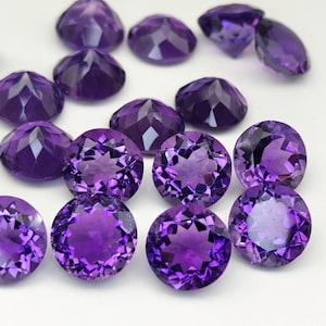 17 Pcs Natural Purple Amethyst Round – 12 mm Brazil Origin, 102.50 Carat, Round Faceted, Amethyst Gemstone.