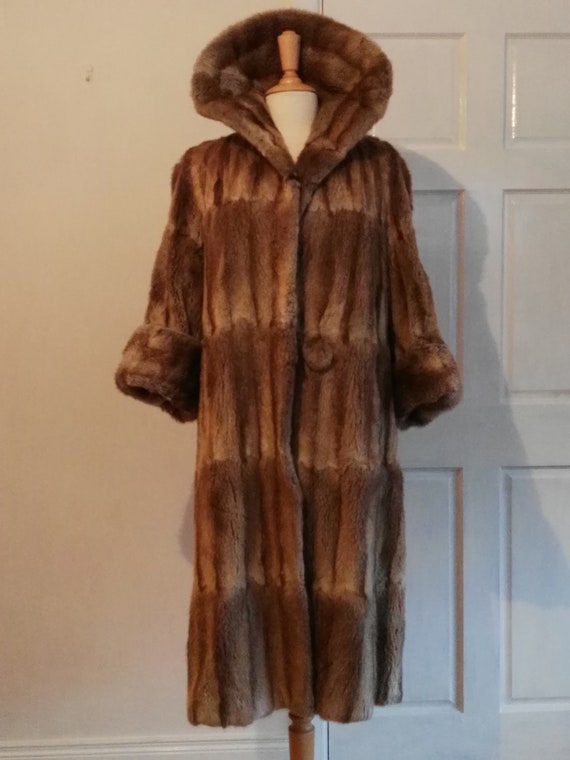 Musquash Full Length Fur Coat Etsy