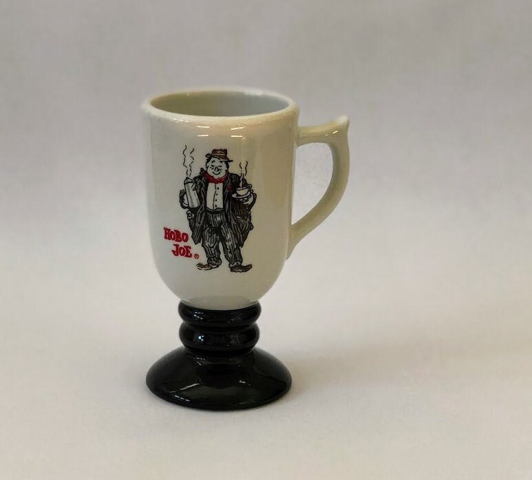 Vintage Hobo Joe Pedestal Coffee Mug Black Footed Cup Etsy