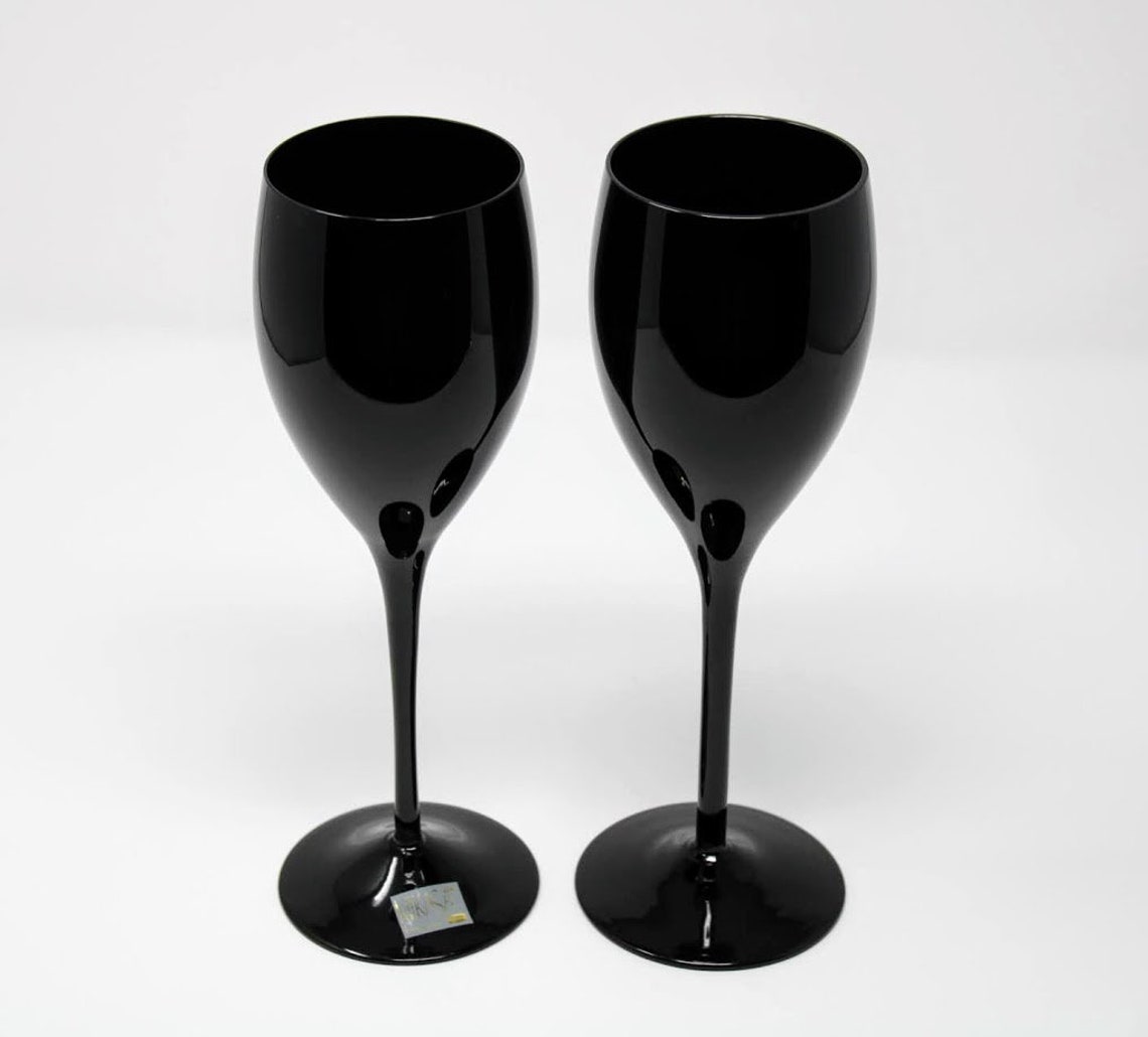 Mikasa Long Stemmed Black Wine Champagne or Water Goblet Etsy