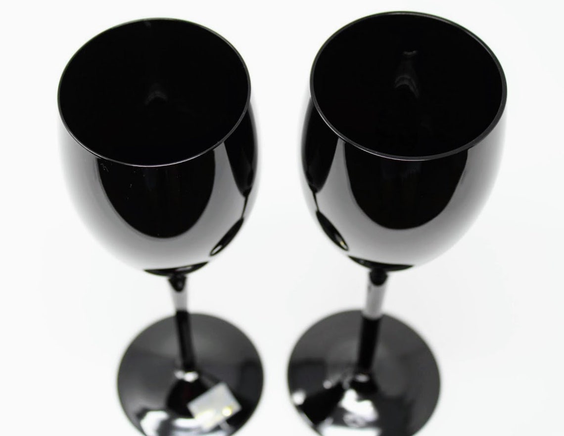Mikasa Long Stemmed Black Wine Champagne or Water Goblet Etsy