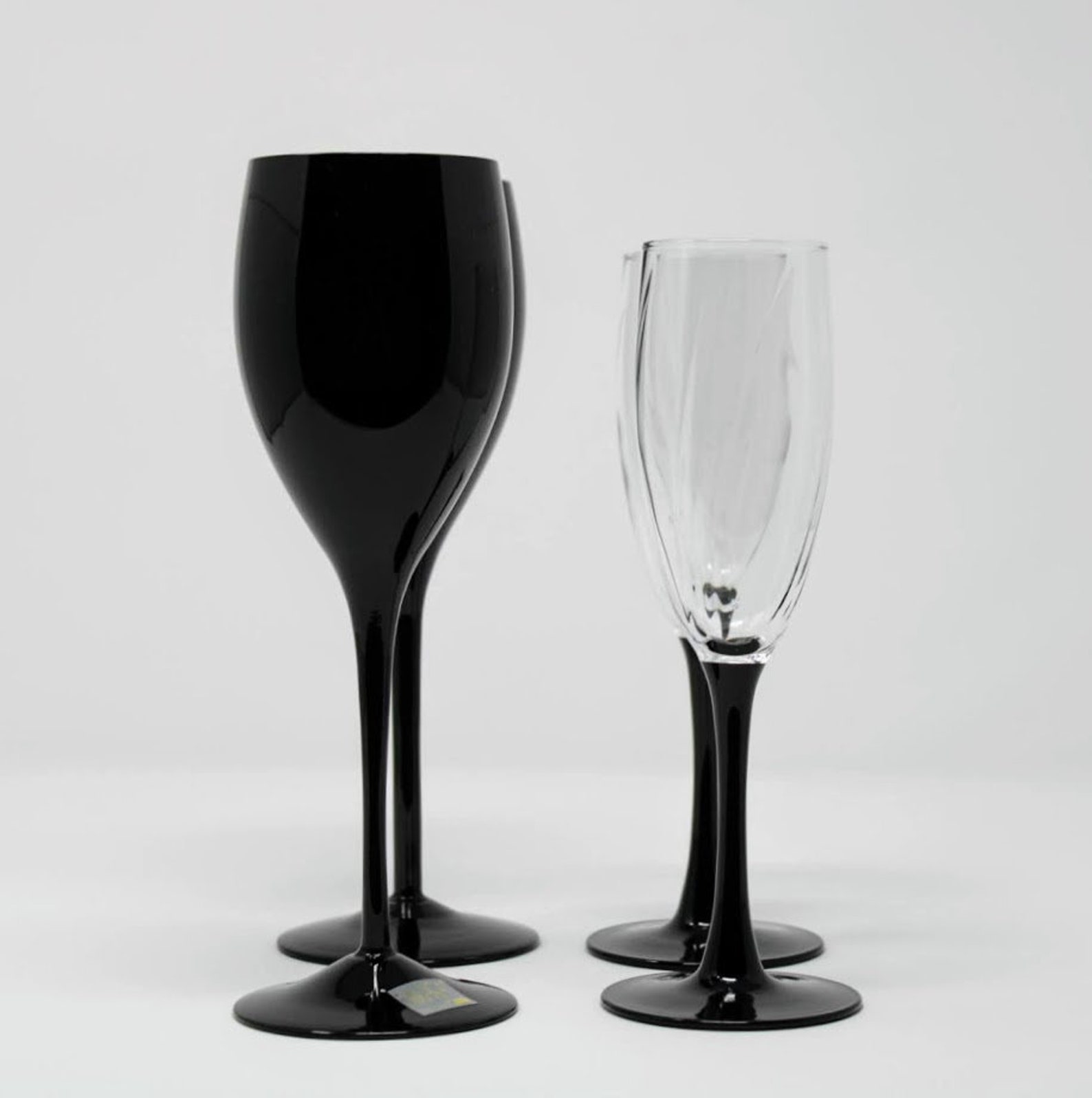 Mikasa Long Stemmed Black Wine Champagne or Water Goblet Etsy
