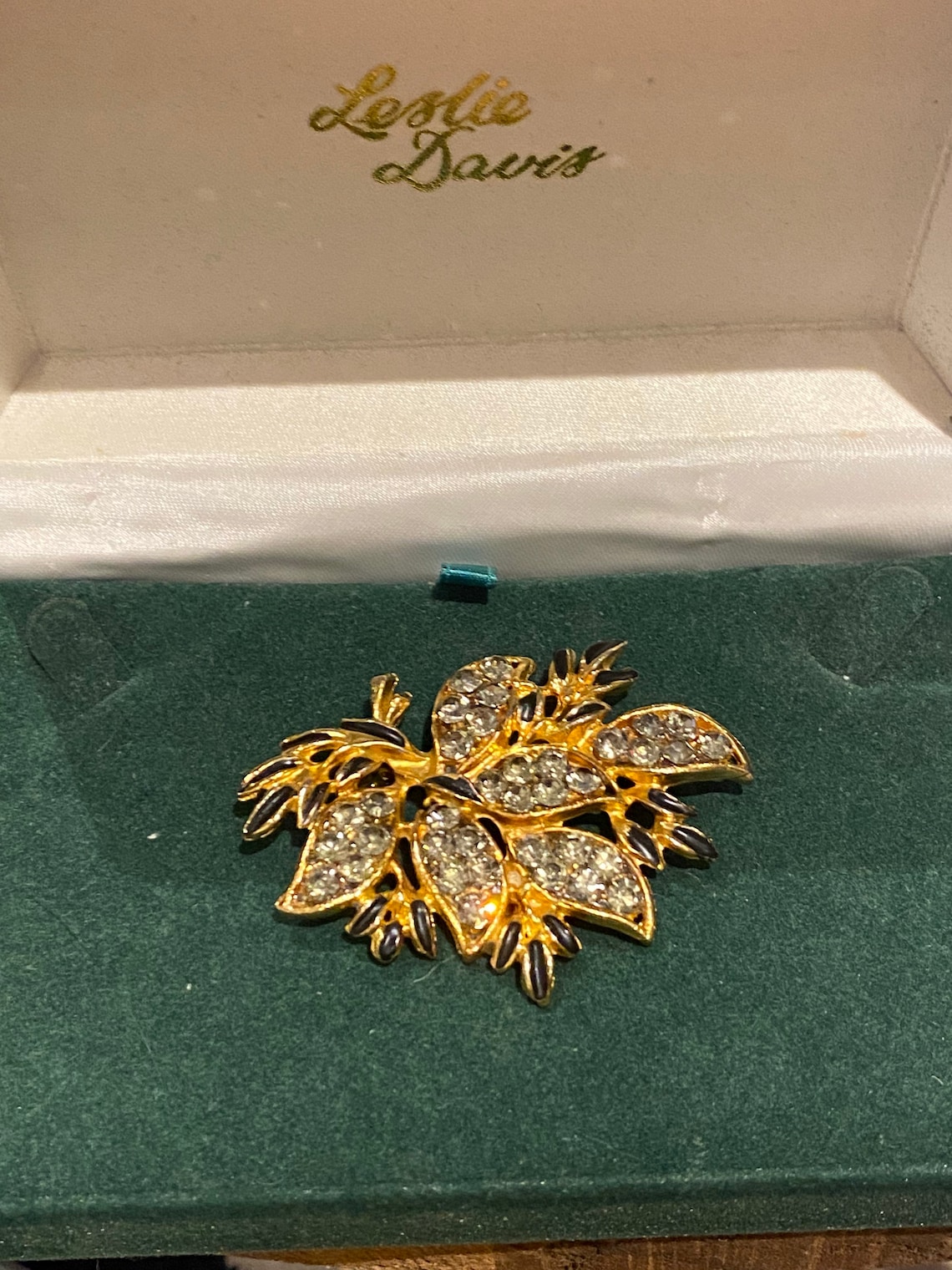 Kigu Reg Des Signed Vintage Brooch With Clear Rhinestones and Etsy