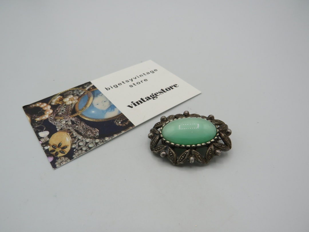 Broche Vintage Argent Années 1970 - Design Ornée Unique - Occasion - Bijou Rétro