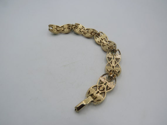 SARAH COVENTRY SIGNED vintage gold tone bracelet … - image 4