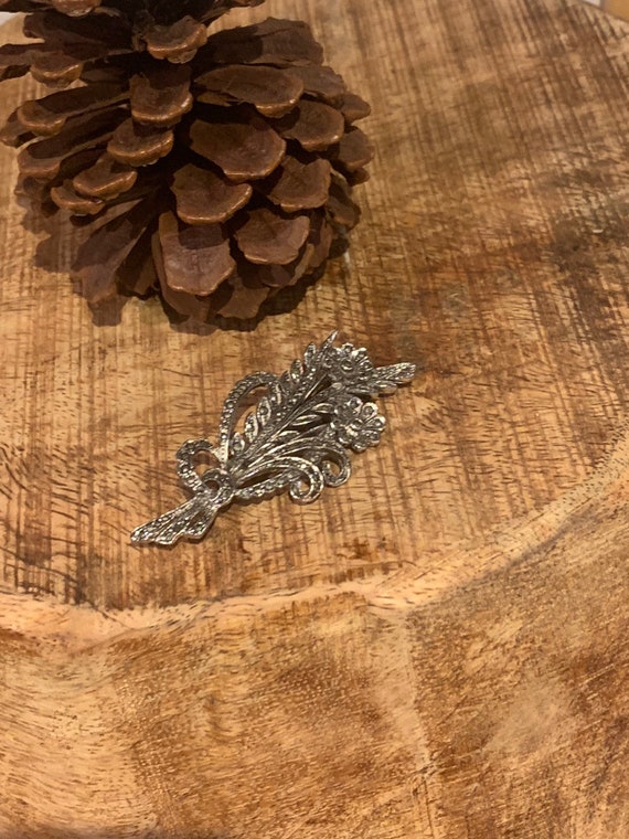 Vintage marcasite flower brooch , vintage , vintag