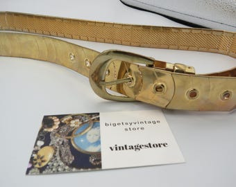 Vintage Mesh Gold Tone Belt with Ballerina clasp Vintage Mesh Gold Tone Belt - Etsy main image 3