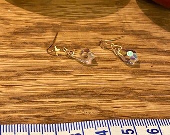 Superb vintage gold tone and crystal dangle earrings , exceptional quality and condition, vintage, vintage jewellery, vintage earrings