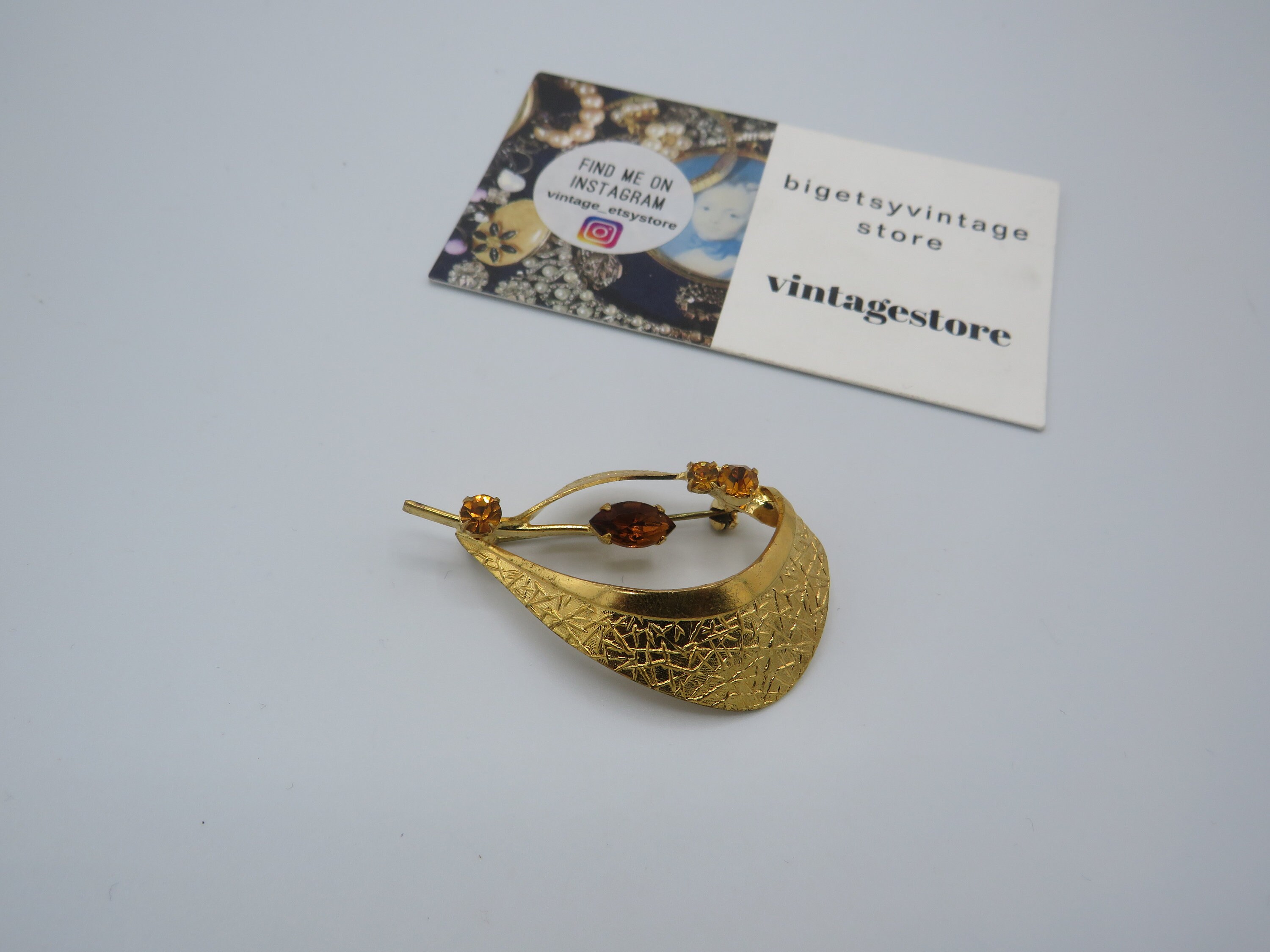 Broche Vintage Decleor Dorée - Environ 6 Cm - Bon État - Occasion