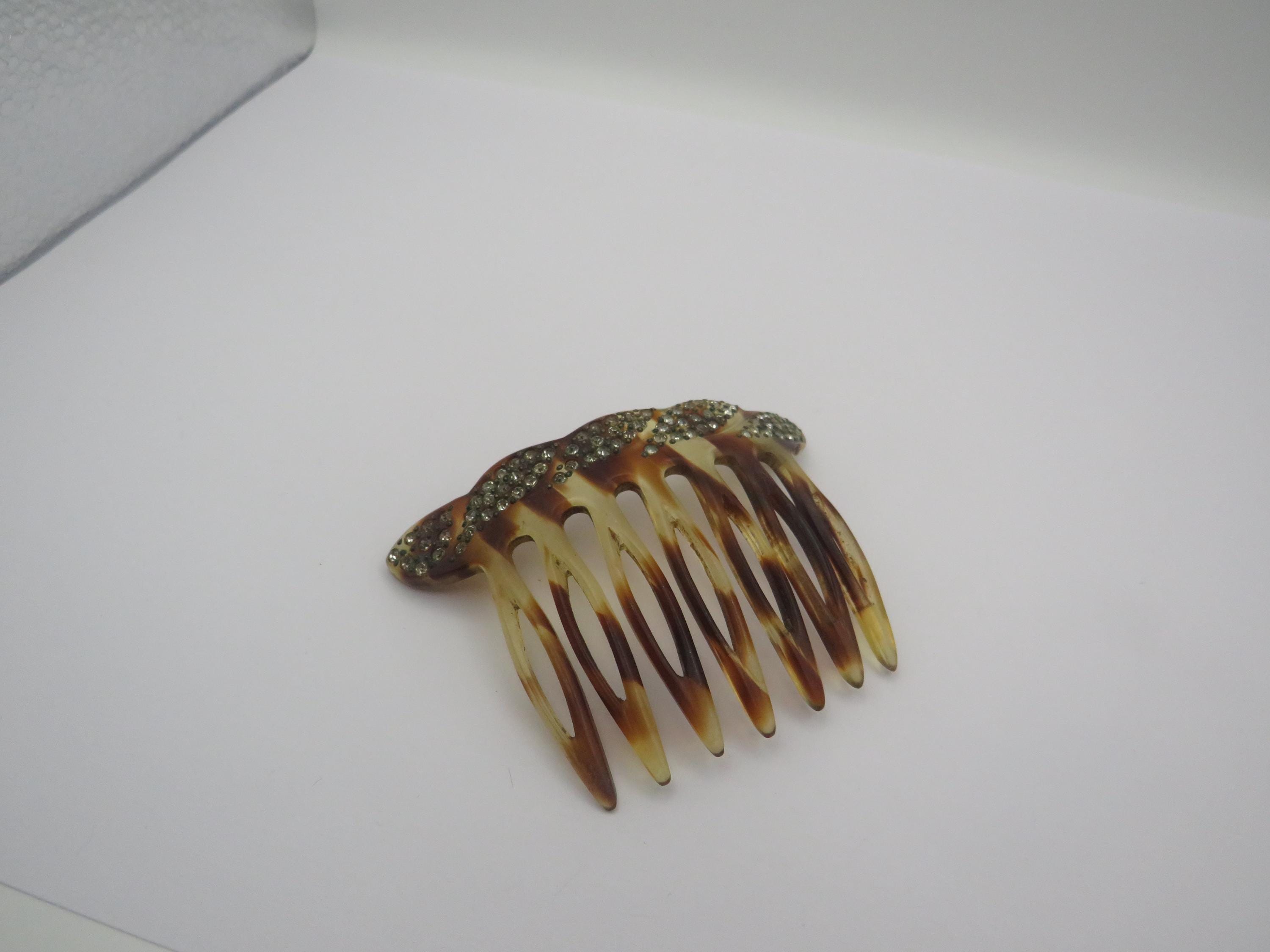 Amazing Vintage Faux Tortoise Shell Hair Comb With 